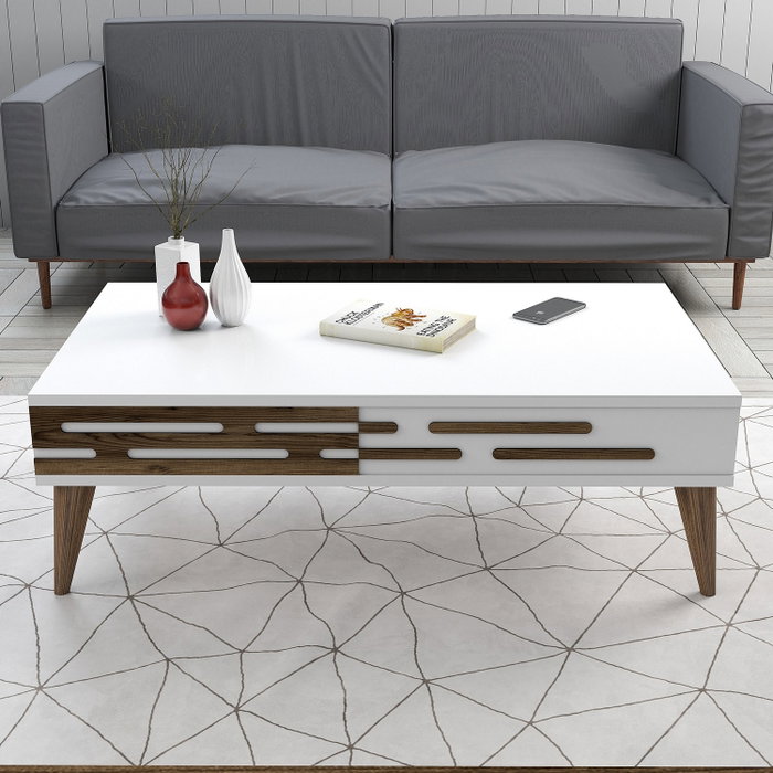 Hanah Home Valensiya - Mesa de centro blanca